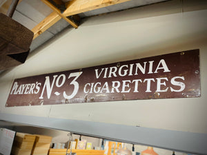 Players No3 Virginia Cigarettes Enamel Sign