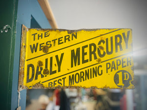 Daily Mercury Enamel Sign