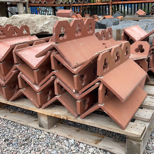 Reclaimed Ornate Red Clay Ridge Tiles