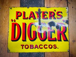 Players Digger Tobaccos Enamel Sign