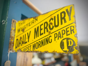 Daily Mercury Enamel Sign