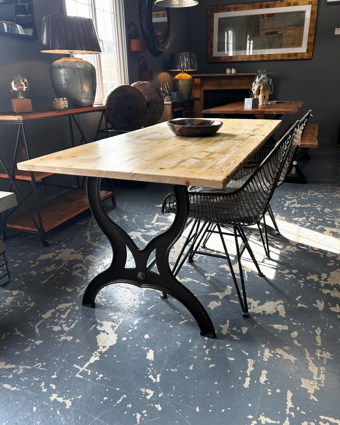 Industrial dining table