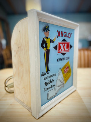 Vintage Anglo Chewing Gum Light Box