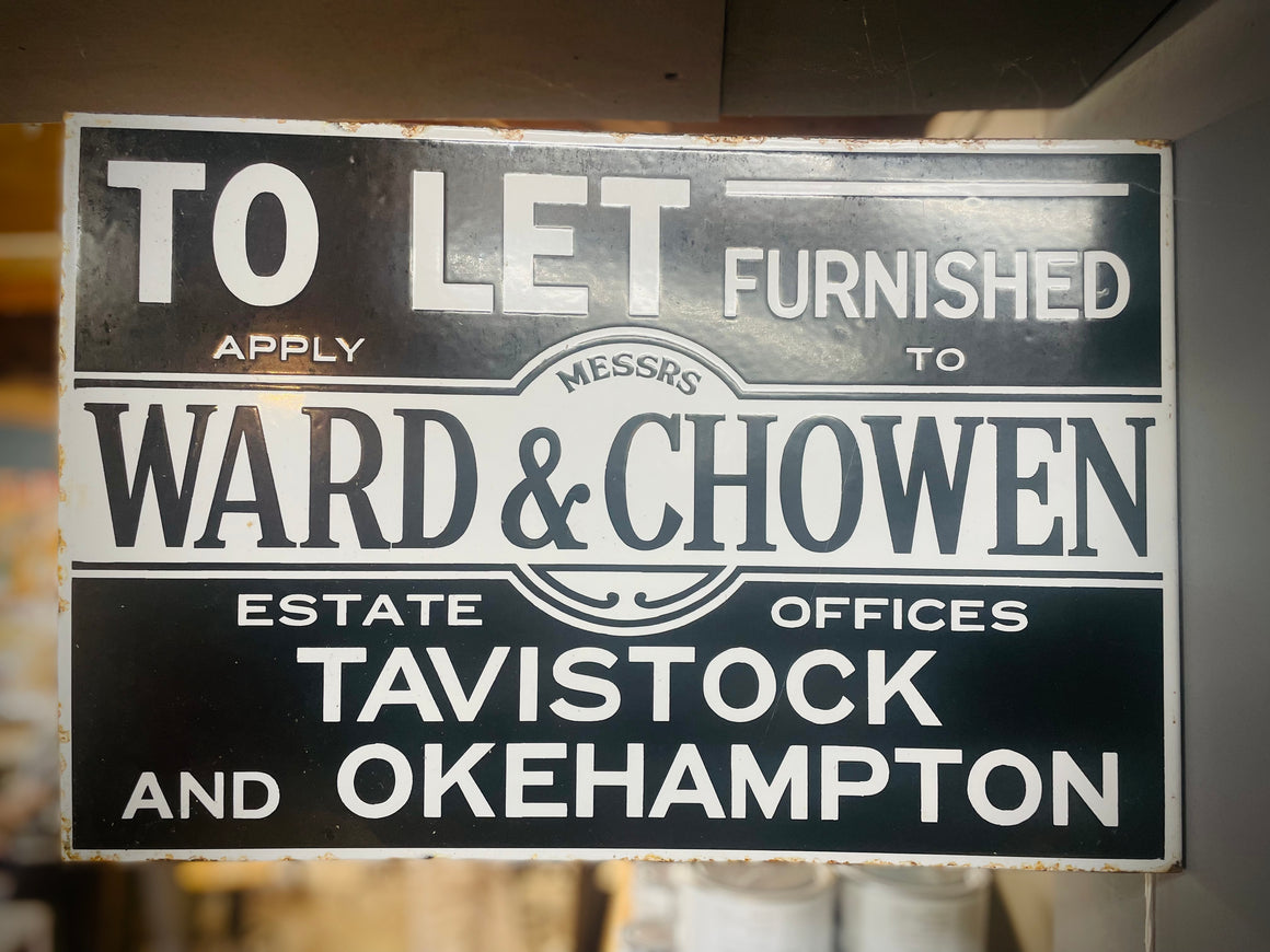 Ward and Chowen Estate Office Enamel Sign