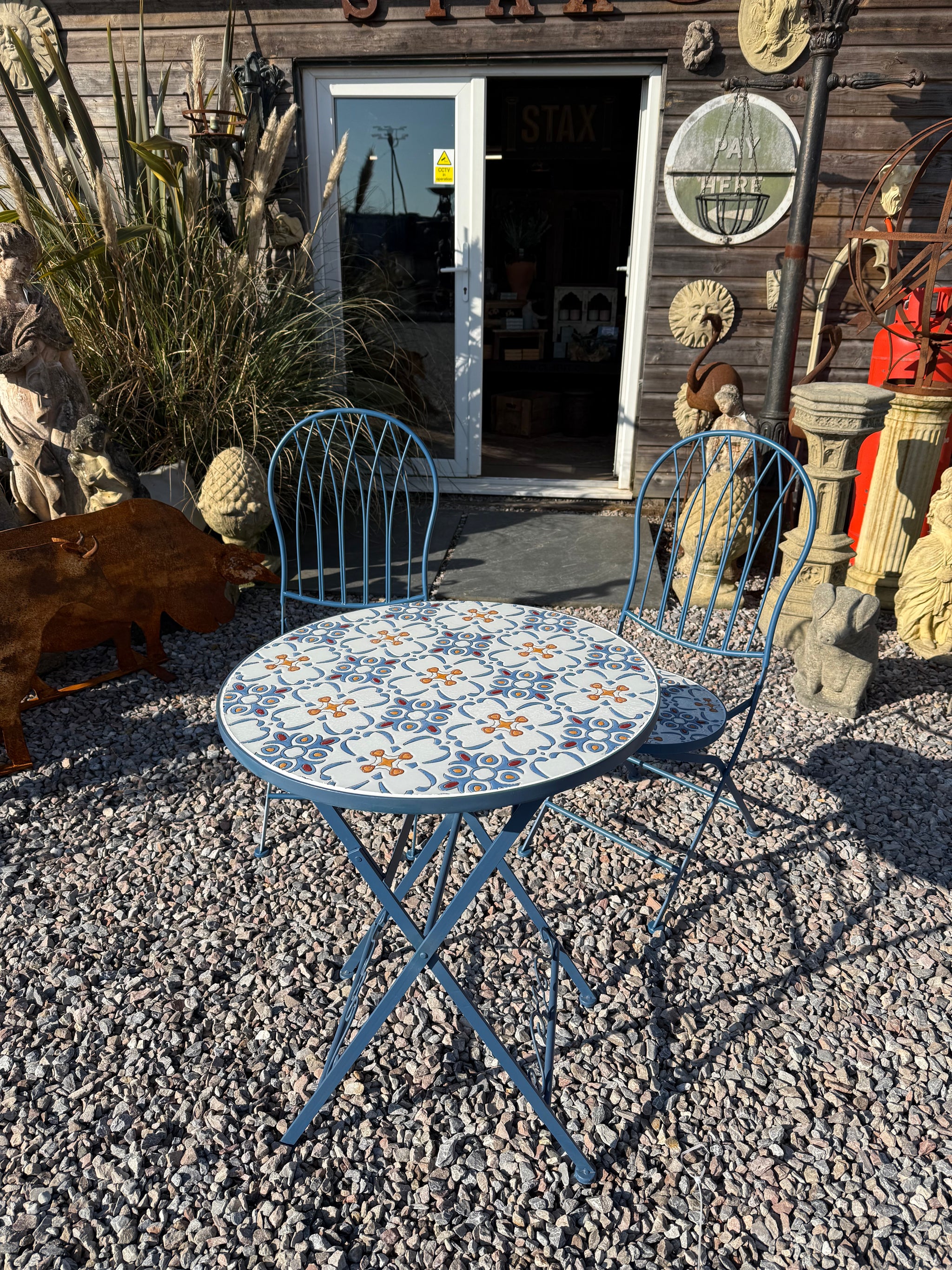 Mosaic Garden bistro set Stax Reclamation