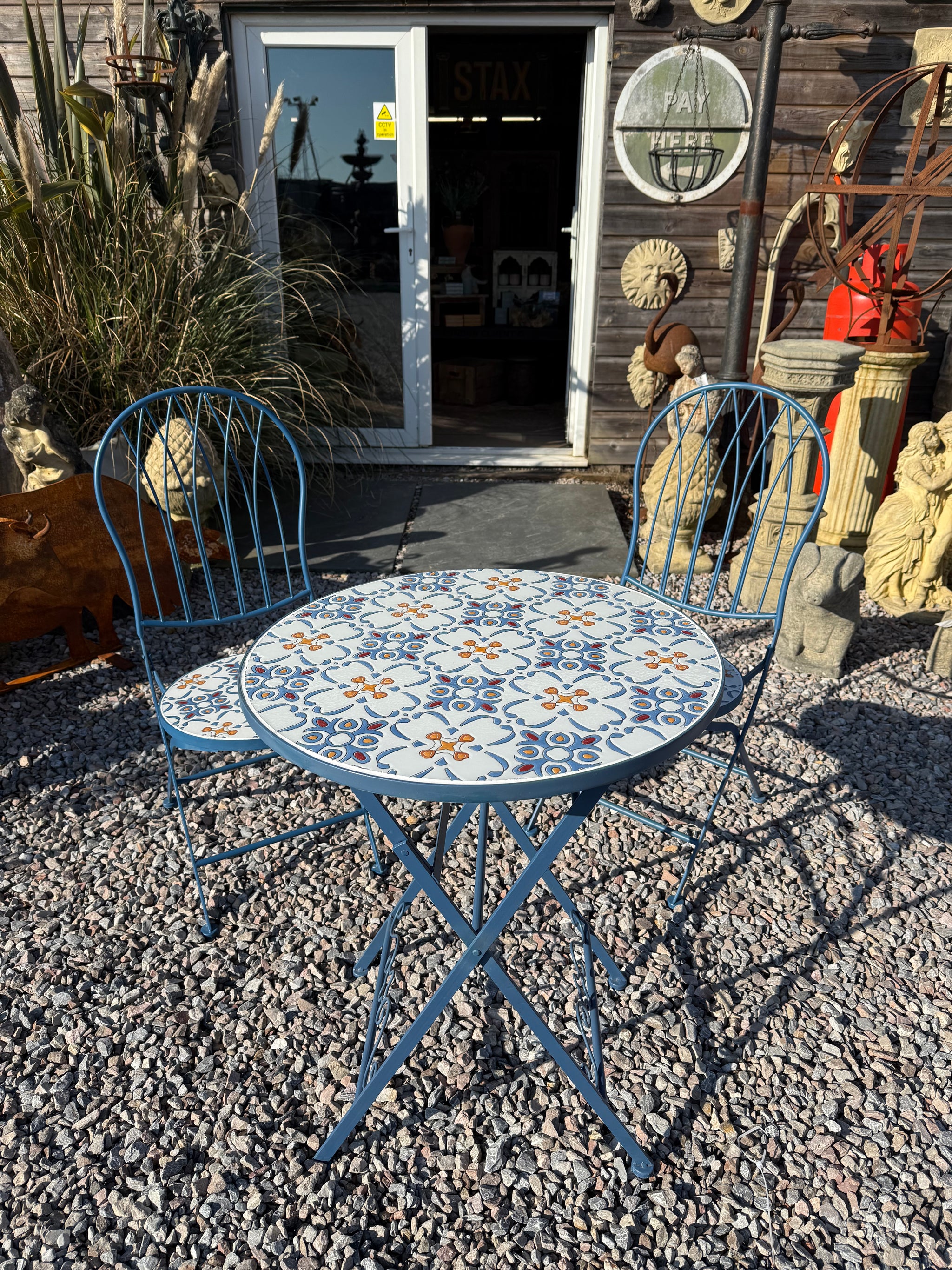 Mosaic Garden bistro set Stax Reclamation