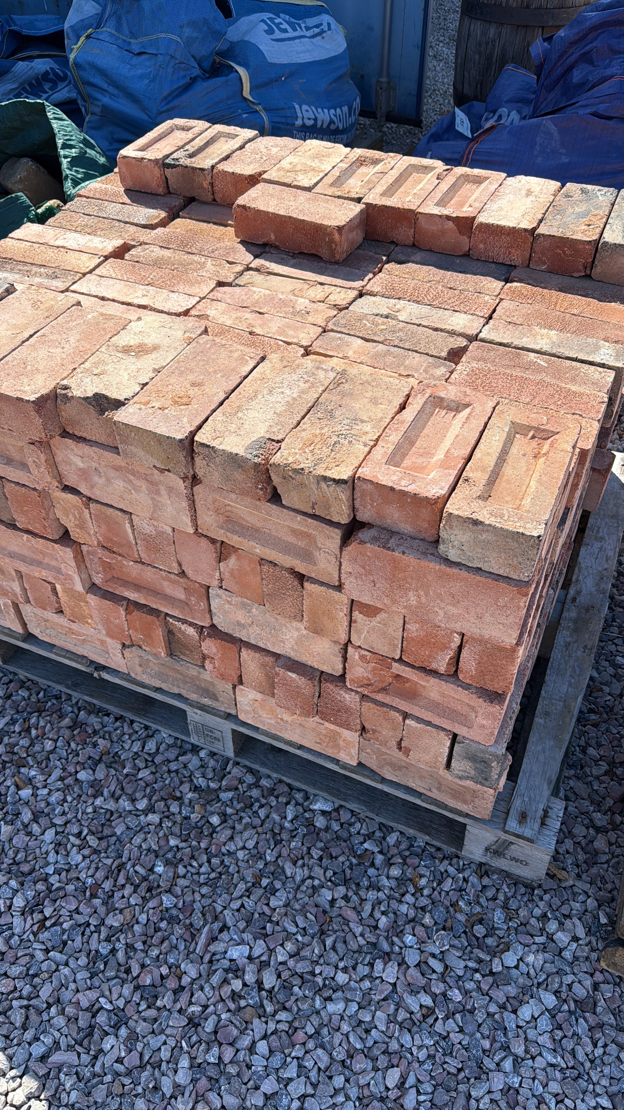 Reclaimed red bricks