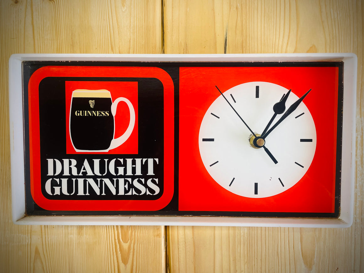 Retro Draught Guinness Wall Clock