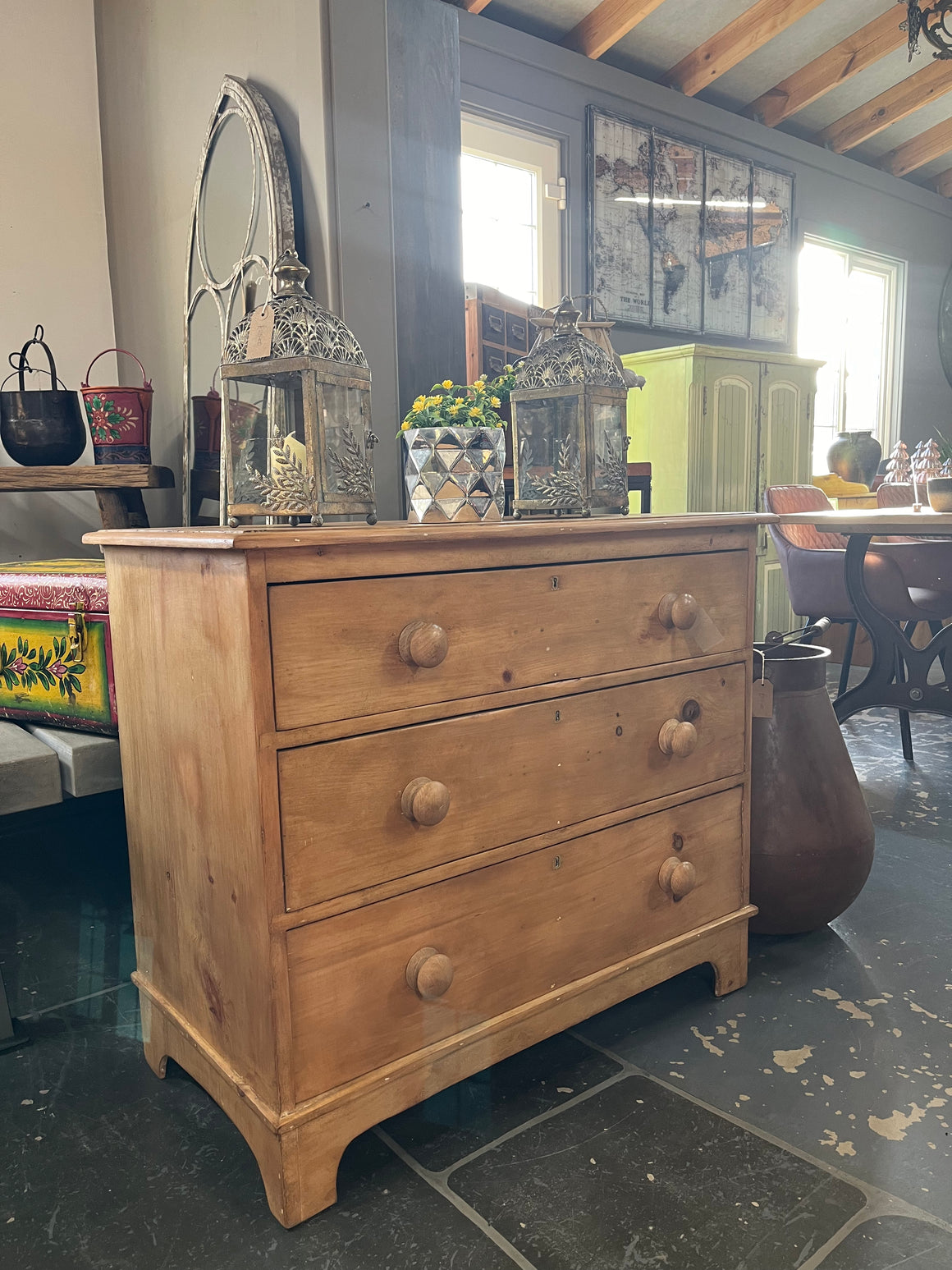 Victorian pine drawers