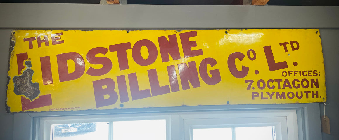 Lidstone Billing Co Ltd Enamel Sign