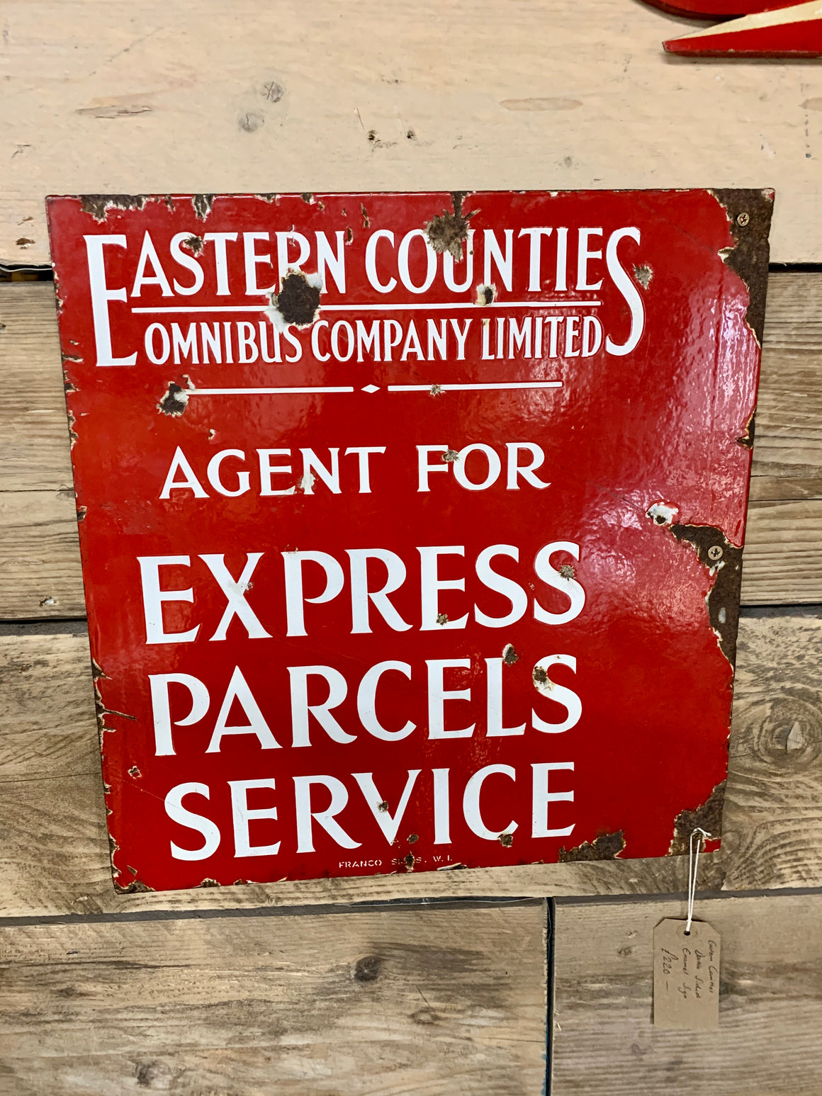 Eastern Counties Omnibus Company Limited Enamel Sign