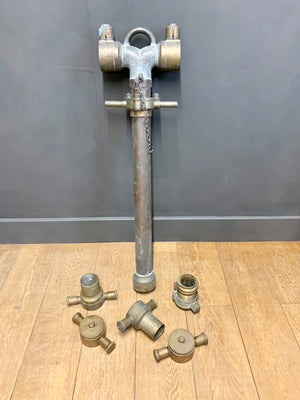 Vintage Fire Hydrant with Couplings and Nozzles