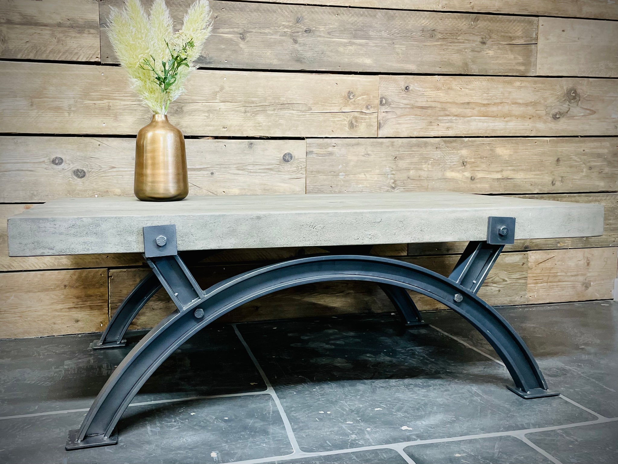 Low Industrial Style Coffee Table Stax Reclamation